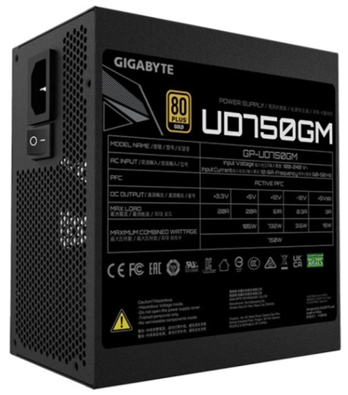 Nguồn máy tính Gigabyte UD750GM 750W - 80 Plus Gold 