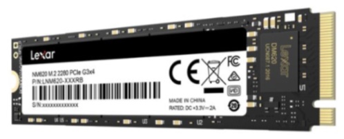 Ổ SSD Lexar NM620 512GB (NVMe PCIe/ Gen3x4 M2.2280/ 3000MB/s/ 2400MB/s)