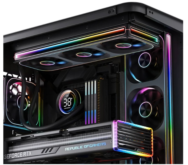Quạt case JONSBO ZA-360BR BLACK LED ARGB REVERSE (fan ngược)