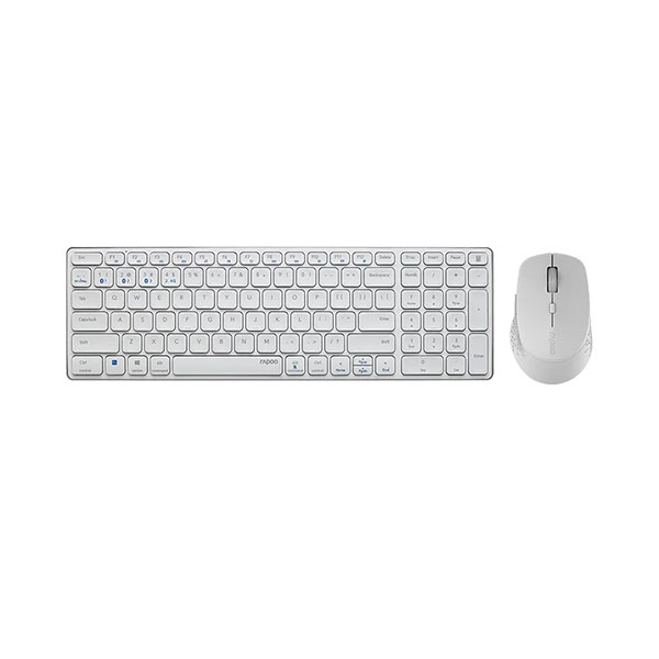 Bộ bàn phím chuột không dây đa kết nối Rapoo 9350M (Màu trắng)