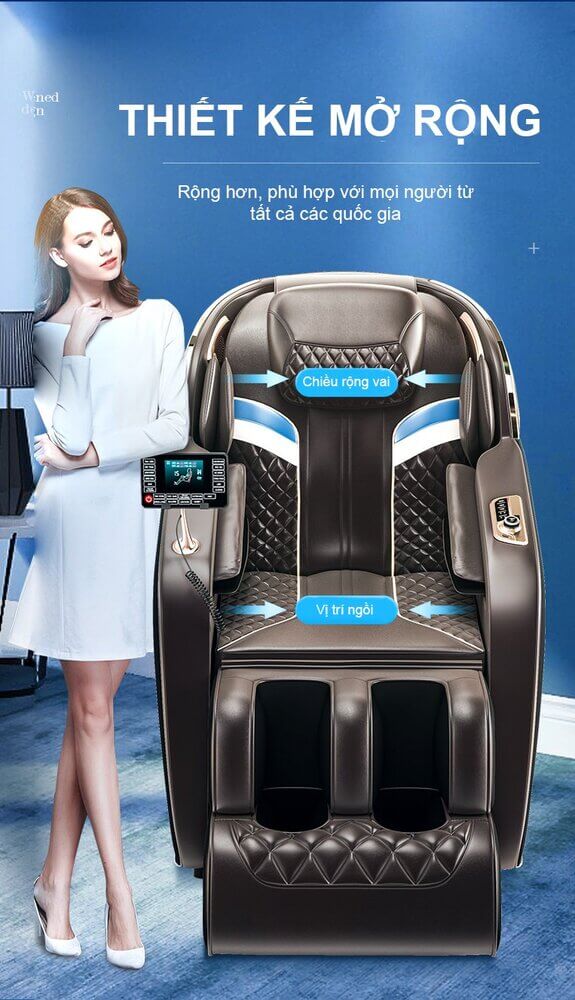 Ghế Massage Luxury E-Dra - Hestia EMC103 - Màu Be Xám