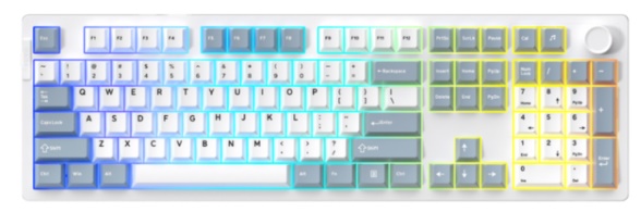 Bàn phím cơ không dây Dareu EK106 Pro Triple Mode Haze Blue DareU Cloud switch