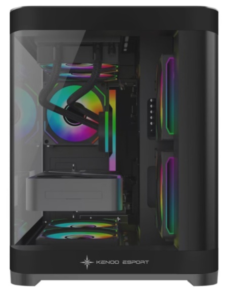 Vỏ máy tính KENOO ESPORT MK400 - Màu Đen (M-ATX)