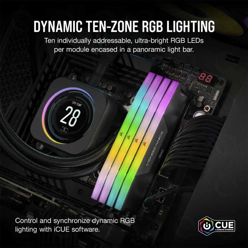 RAM Corsair Vengeance RGB 96GB (2x48GB) DDR5 5600MHz