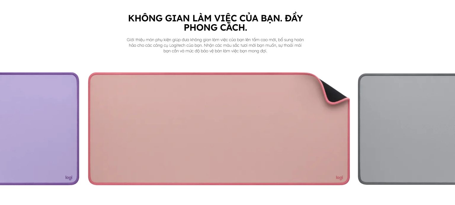 Bàn Di Chuột Logitech Desk Mat Studio Series Xám