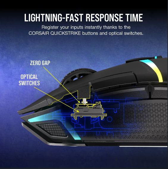 Chuột Gaming Không Dây Corsair Nightsabre RGB