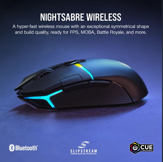 Chuột Gaming Không Dây Corsair Nightsabre RGB