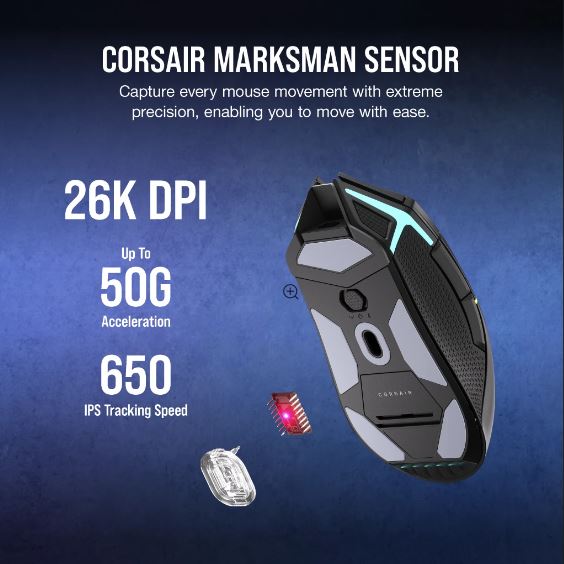 Chuột Gaming Không Dây Corsair Nightsabre RGB
