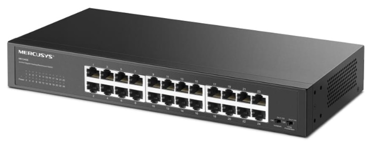 Switch Mercusys MS124GS (Gigabit 1000Mbps/ 24 Cổng/ Vỏ kim loại) 