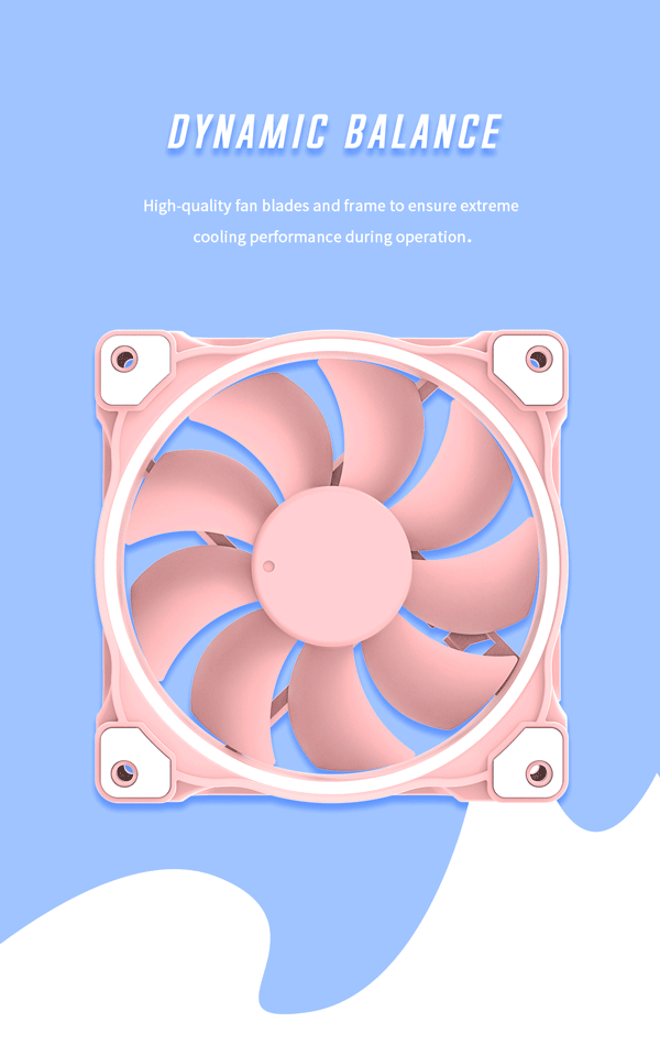 Quạt Case ID-COOLING ZF-12025 Pastel Pink
