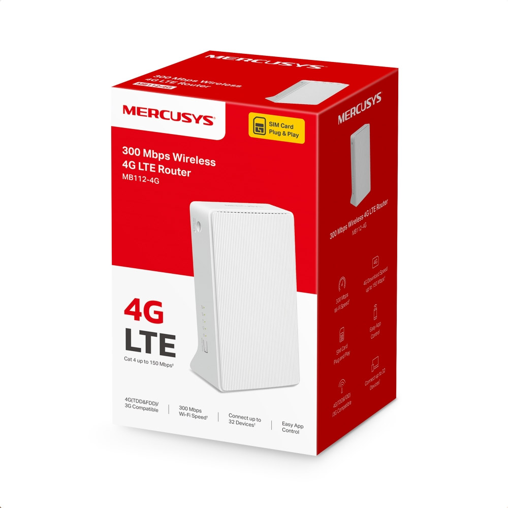 Bộ ph&aacute;t wifi 4G Mercusys MB112