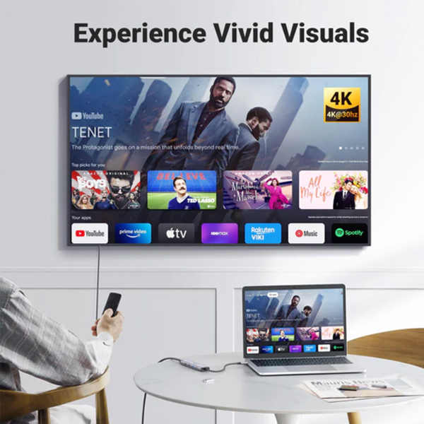 Cáp chuyển Ugreen 15495 USB-C (Type C) sang HDMI, USB3.0, 2x USB2.0, PD