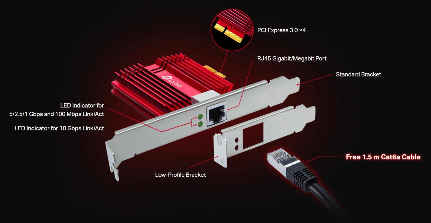 Cạc mạng LAN TP-Link TX401 10G PCI-Ex4 