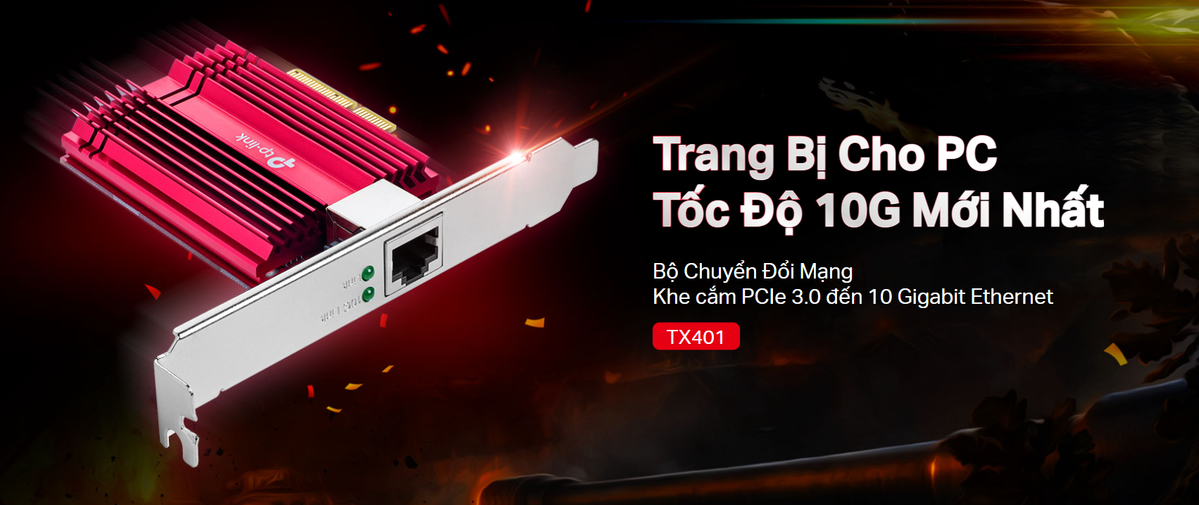 Cạc mạng LAN TP-Link TX401 10G PCI-Ex4 
