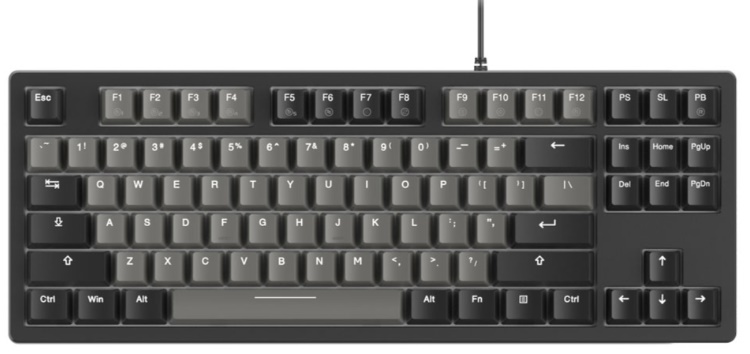 Bàn phím cơ Dareu EK87 V2 Gray Black PBT Dream switch