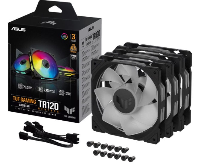 Quạt case Asus TUF Gaming TR120 FAN ARGB Black 3in1