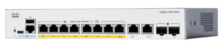 Switch Cisco C1200-8P-E-2G (Gigabit 1000Mbps/ 8 Cổng/ 2 SFP/ Managed Switch/ 8 cổng PoE/ Vỏ Th&eacute;p) 