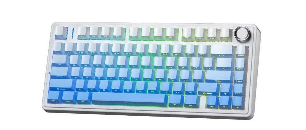 Bàn phím cơ Aula 3 MODE F75/ F75 PRO Trắng xanh dương gradient Reaper switch