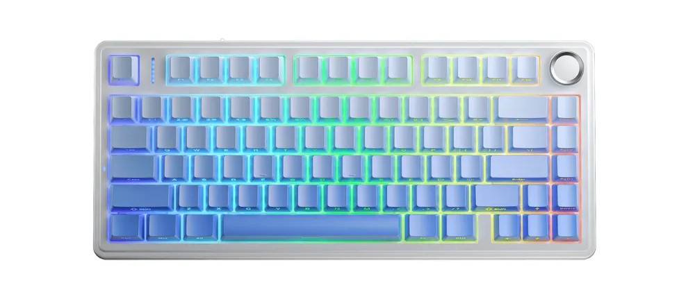 Bàn phím cơ Aula 3 MODE F75/ F75 PRO Trắng xanh dương gradient Reaper switch