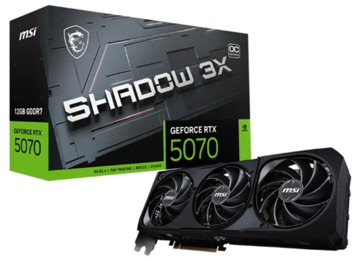 Card đồ họa MSI GeForce RTX 5070 12G SHADOW 3X OC (GDDR7/ 192 bit)