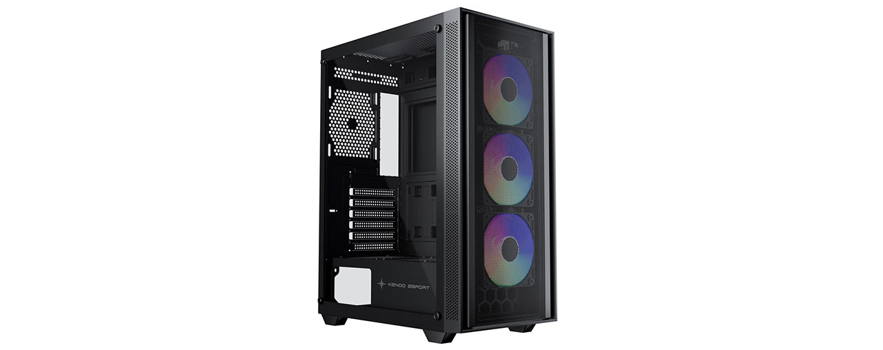 Vỏ máy tính KENOO ESPORT AFT240 - 3F - Màu Đen (Mid Tower/ ATX/ Đen) (ID: 60201)