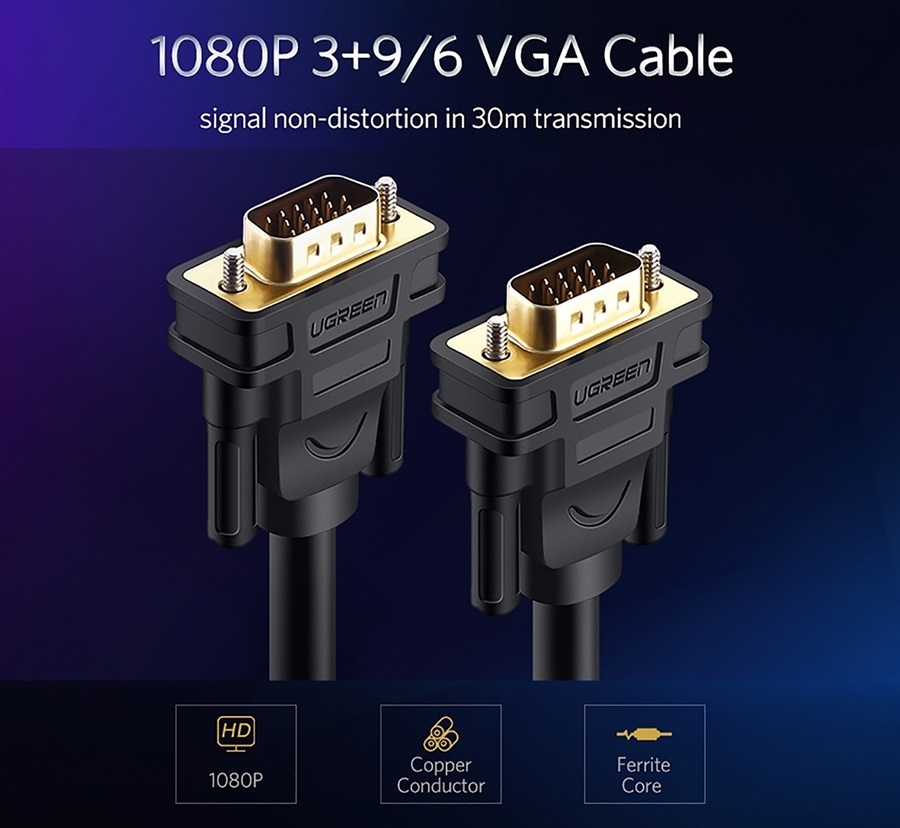 C&aacute;p t&iacute;n hiệu VGA Ugreen 11636 30M