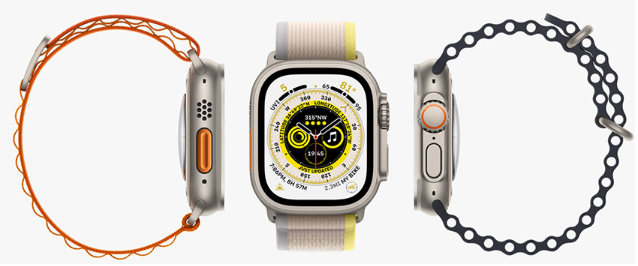 Đồng hồ thông minh Apple Watch Ultra (49mm/ LTE/ Viền Titanium/ Dây Ocean/ White/ MNHF3VN/A)