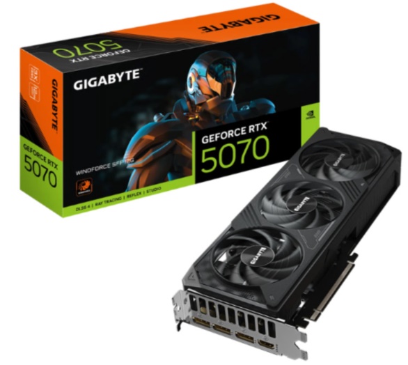 Card đồ họa Gigabyte GeForce RTX 5070 WINDFORCE SFF 12G (GDDR7/ 192 bit)