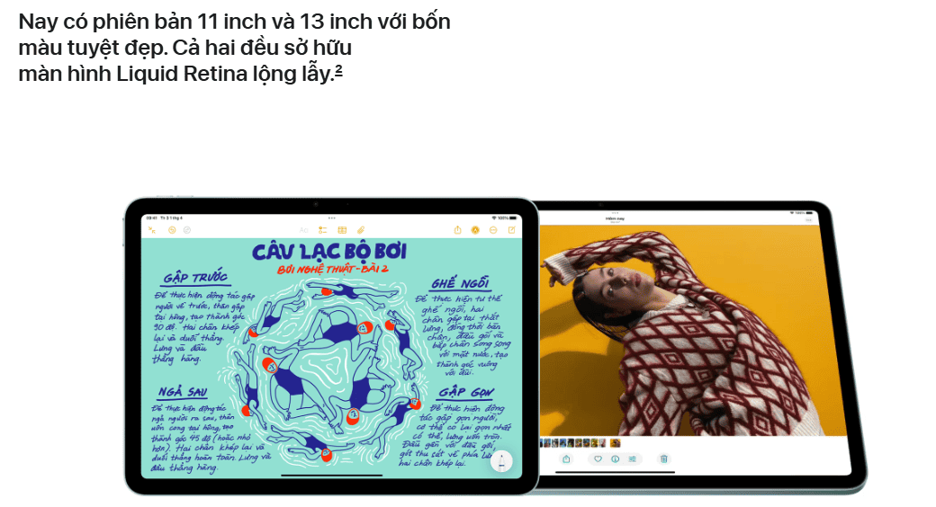 iPad Air M3 13 inch 5G- Hiệu năng dẫn đầu Mỏng nhẹ mê ly