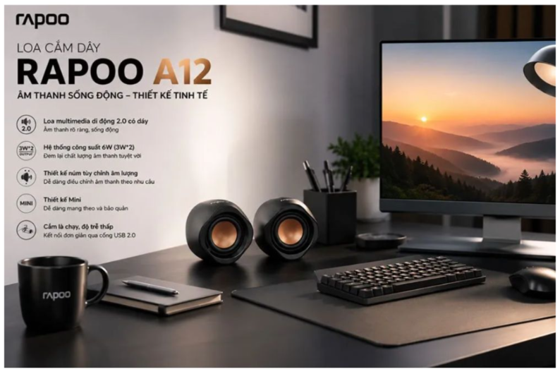 Loa vi t&iacute;nh Rapoo A12 
