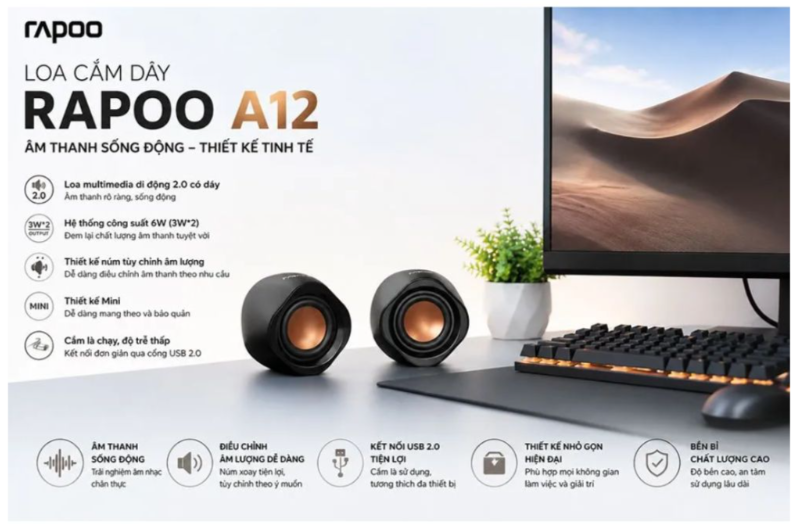 Loa vi t&iacute;nh Rapoo A12 