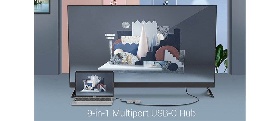 Bộ chuyển đổi Lention CE57se USB-C 9 trong 1
