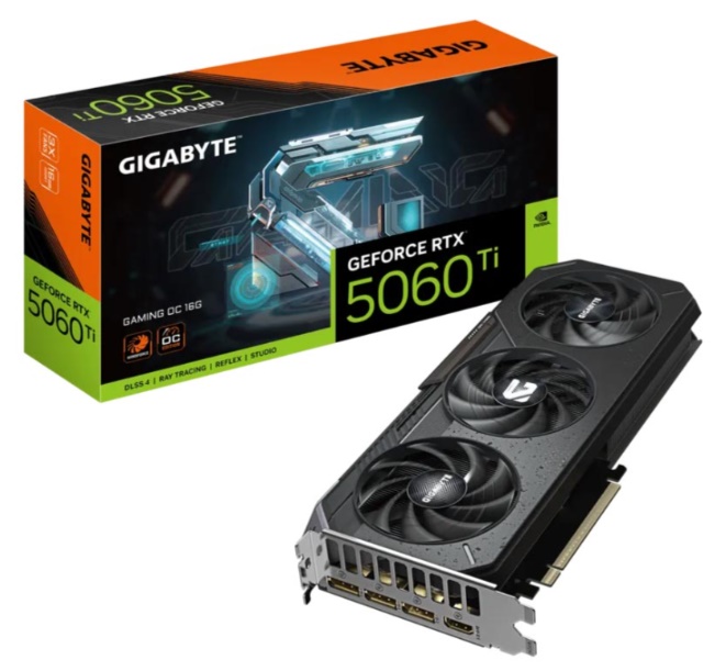 Card đồ họa Gigabyte GeForce RTX 5060 Ti GAMING OC 16G GDDR7 (N506TGAMING OC-16GD)