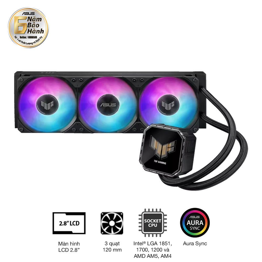 Tản nhiệt nước AIO Asus TUF Gaming LC III 360 ARGB LCD (ID: 60587)