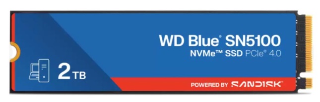 Ổ SSD Sandisk Blue WDS200T5B0E 2TB (NVMe PCIe/ Gen4x4 M2.2280/ 7100MB/s/ 6700MB/s)