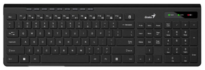 B&agrave;n ph&iacute;m kh&ocirc;ng d&acirc;y Genius Slimstar 7230 (2.4Ghz/ Đen)