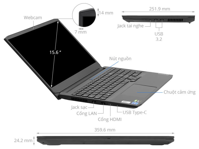 Laptop Lenovo IdeaPad Gaming 3 15IHU6 82K101HGVN