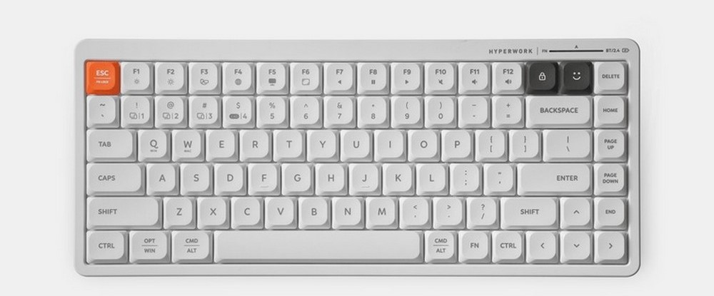B&agrave;n ph&iacute;m kh&ocirc;ng d&acirc;y HyperWork SilentKey Mini HPW-TS01M-WHT Trắng