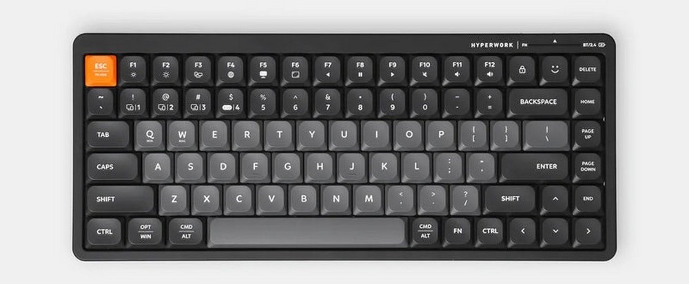 Bàn phím không dây HyperWork SilentKey Mini HPW-TS01M-BLK Đen