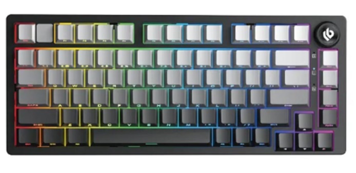 Bàn phím cơ LEOBOG 3 Mode Hi75C PRO Xám+đen gradient Reaper switch