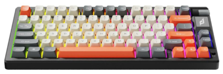 B&agrave;n ph&iacute;m cơ E-Dra EK375WA gray-off white-orange 