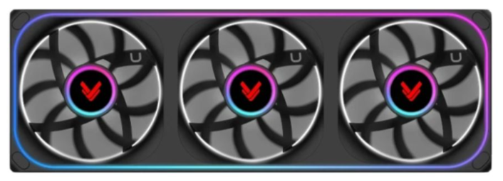 Quạt case VSP T3 Normal Đen (ARGB Infinity Mirror /Fan 3 Liền Khối)