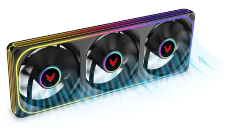 Quạt case VSP T3 Normal Đen (ARGB Infinity Mirror /Fan 3 Liền Khối)