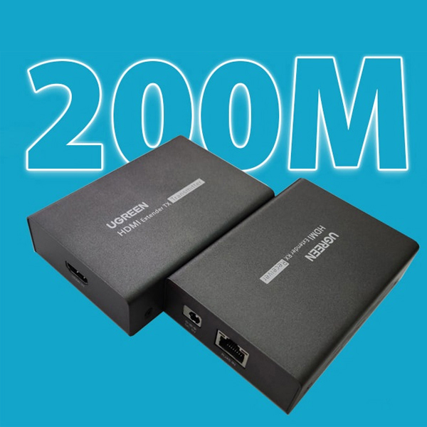 Bộ k&eacute;o d&agrave;i HDMI Ugreen 80961 200m th&ocirc;ng qua c&aacute;p mạng LAN Cat5e, Cat6 (Bộ ph&aacute;t Transmitter)