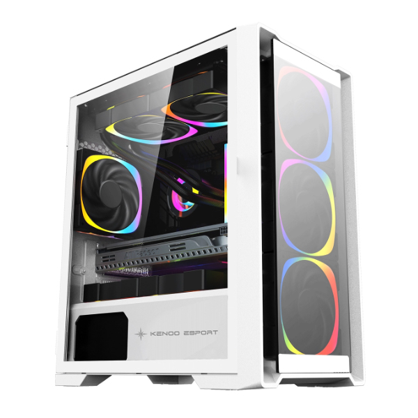 Vỏ m&aacute;y t&iacute;nh KENOO ESPORT MK500 -3F trắng