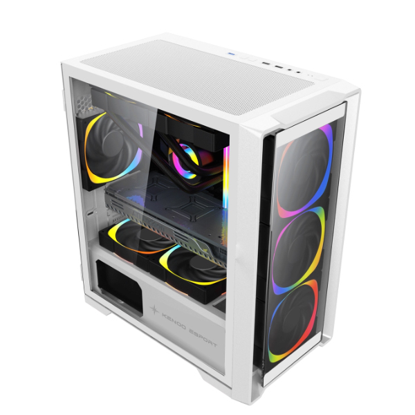 Vỏ m&aacute;y t&iacute;nh KENOO ESPORT MK500 -3F trắng