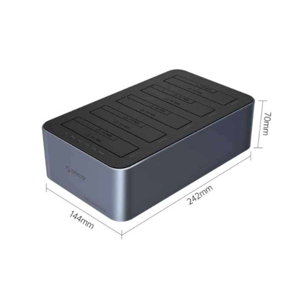 Đế ổ cứng (Docking) Orico 6656C3-C-EU-GY-BP-HW 5 khe cắm USB-C và USB-A (Vỏ nhôm)