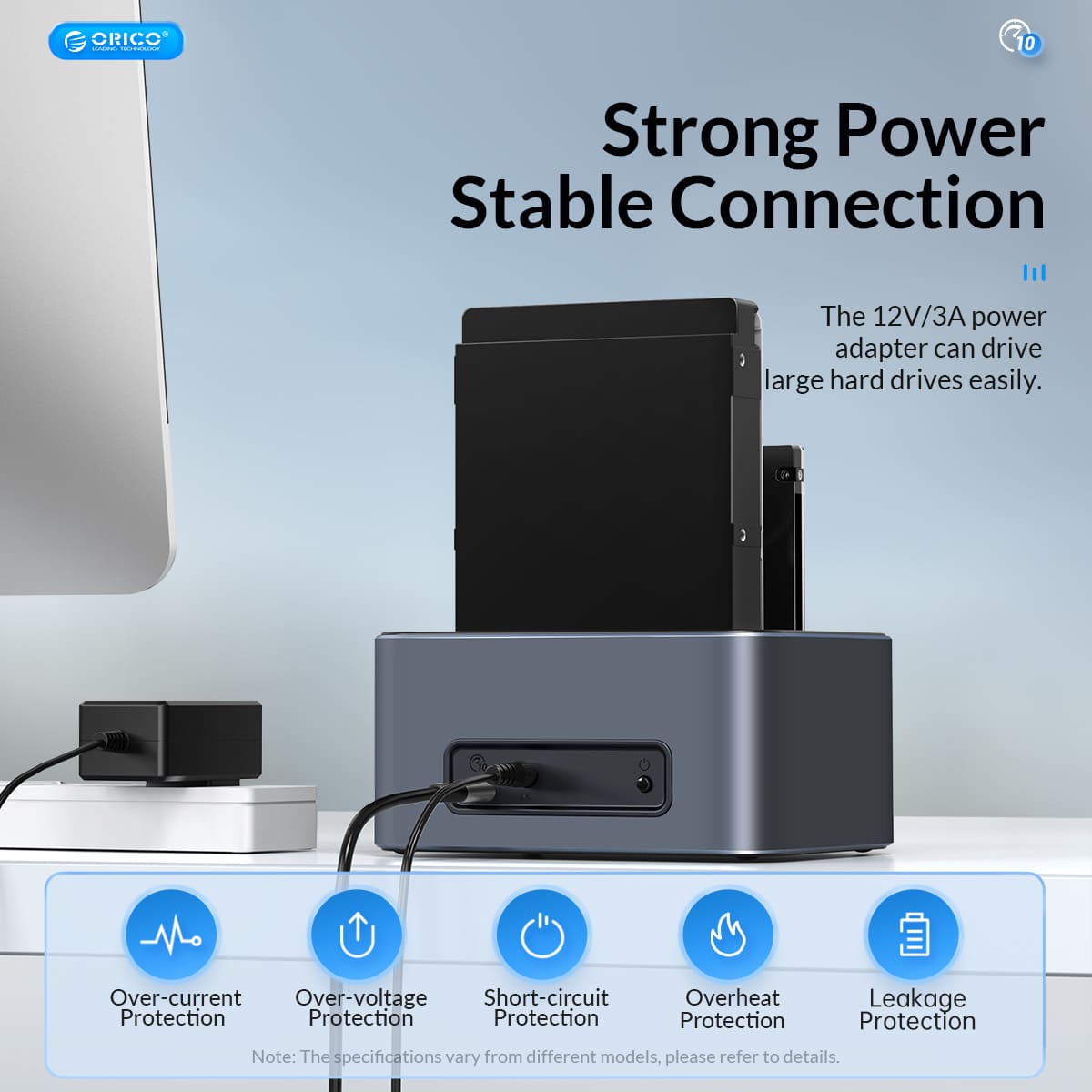 Đế ổ cứng (Docking) Orico 6626C3-C-V1-EU-GY-BP-HW 2 khe cắm USB-C và USB-A (Vỏ nhôm)