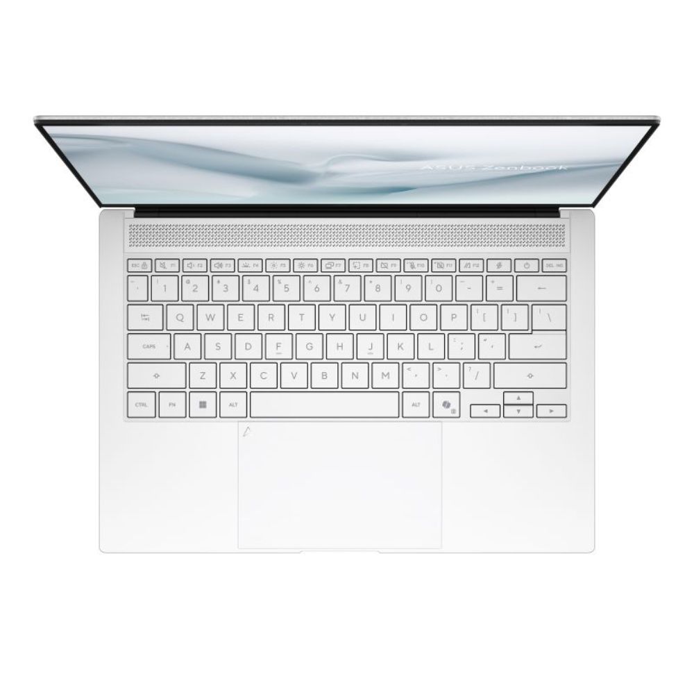 Laptop Asus Zenbook S14 OLED UX5406AA-SU415WS (Ultra 9 386H/ 32GB/ 512GB SSD/ 14 inch 3K/ 120Hz/ Win 11/ Office/ White/ Vỏ nh&ocirc;m/ T&uacute;i)