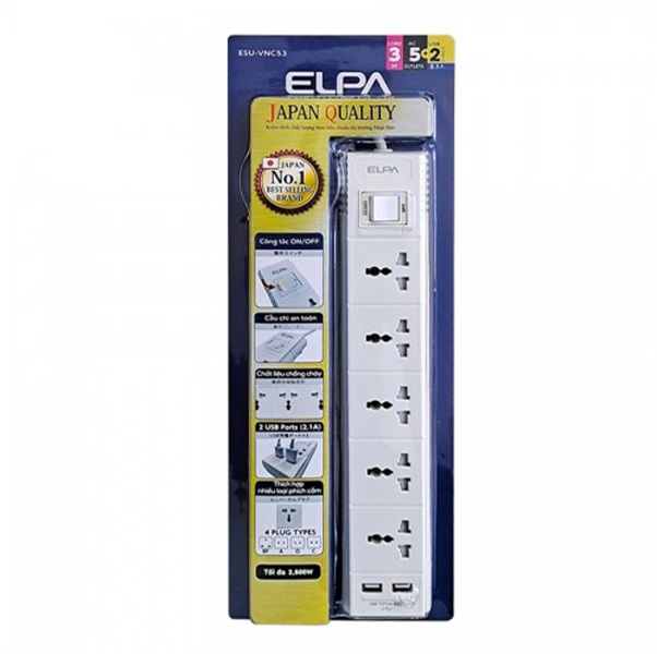 Ổ cắm điện Elpa ESU-VNC53